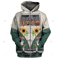 hippie peace dogue de bordeaux 3d printed hoodies men for women unisex pullovers zipper hoodie casual street tracksuit