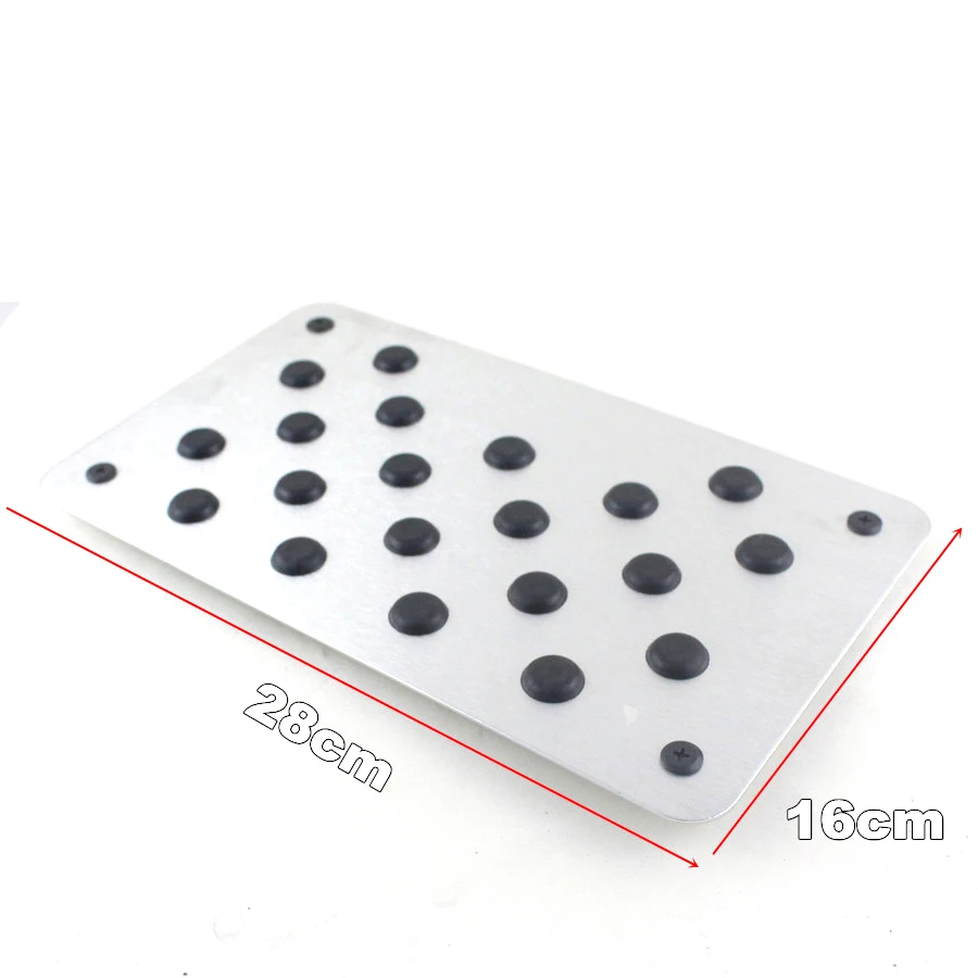 Автомобильный нескользящий коврик из алюминиевого сплава напольный с педалью