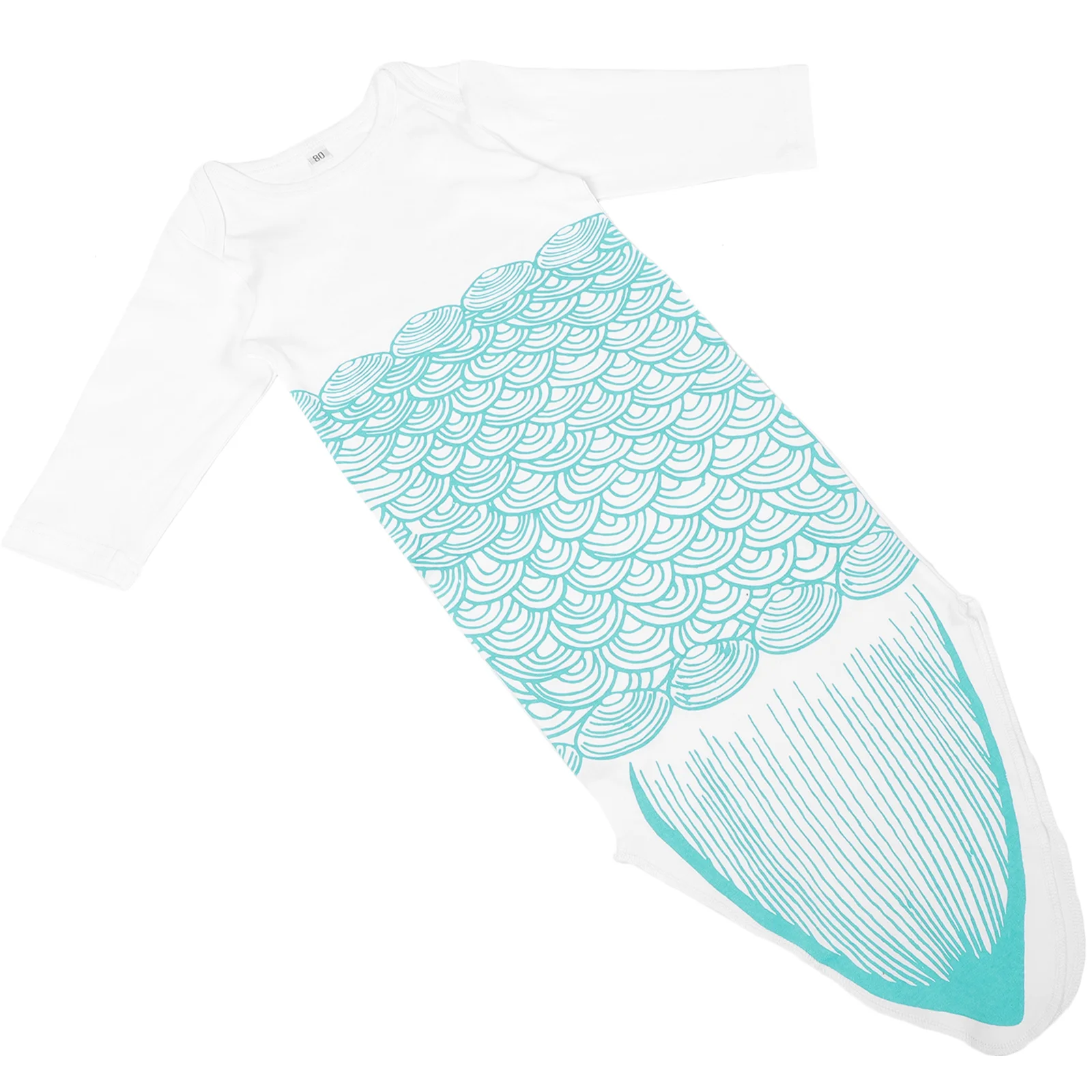 

0-6Month Knitted Mermaid Tail Blanket for Kids Crochet Snuggle Mermaid Sleeping Bag Blanket (Mermaid) Baby