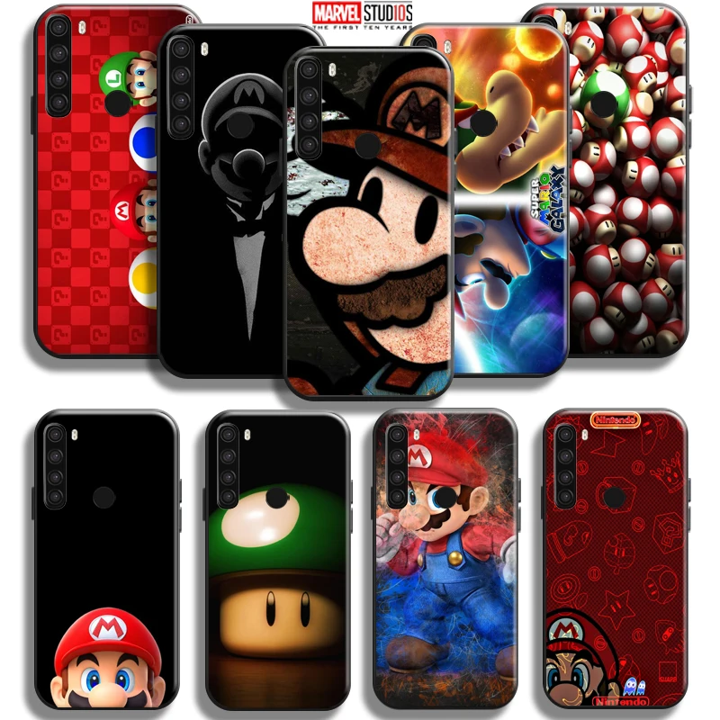 

Cartoon Super Mario Bros Phone Case For Xiaomi Redmi Note 8 8T 8 Pro For Redmi 8 8A Black Carcasa Funda Silicone Cover Soft