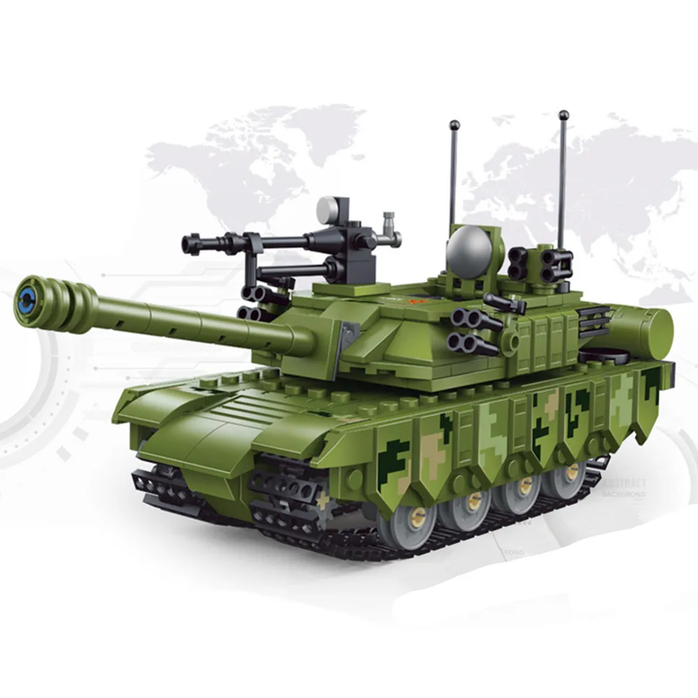 

2022 Military Army World War WW2 SWAT Police Soldiers Type 96 Tank Model Building Block Bricks Kids Toys