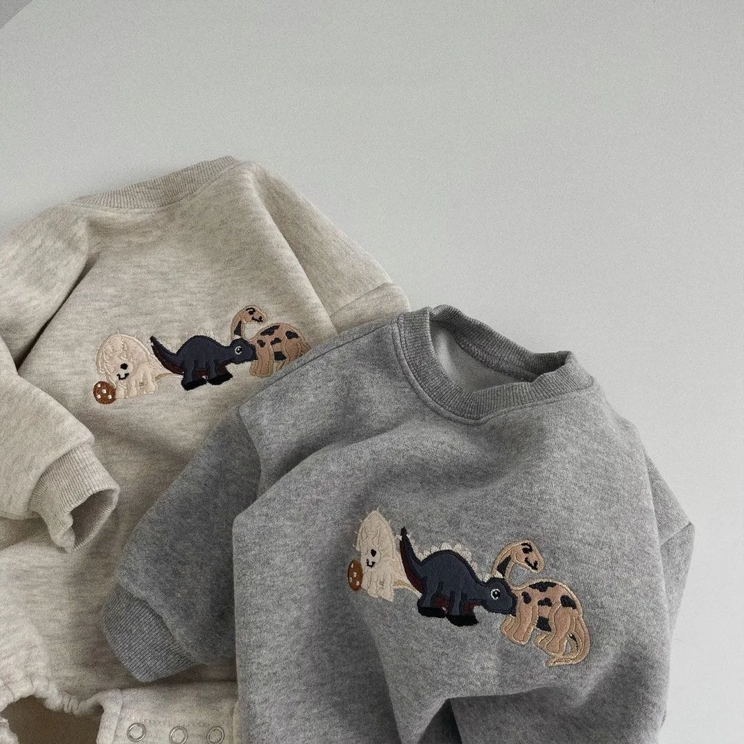 2022 New Baby Long Sleeve Cute Dinosaur Bodysuit Cotton Cartoon Newborn Casual Jumpsuit Boy Girl Toddler Infant Clothes 0-24M