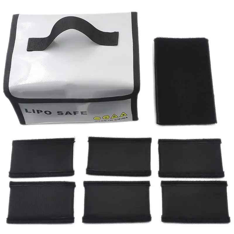 

Аккумулятор противопожарный мешок для DJIs, водонепроницаемый литиевый защитный мешок, нейлоновый ремешок с рукояткой, 7 перегородок для MINI 3 Pro/2/SE FPV Air 2s