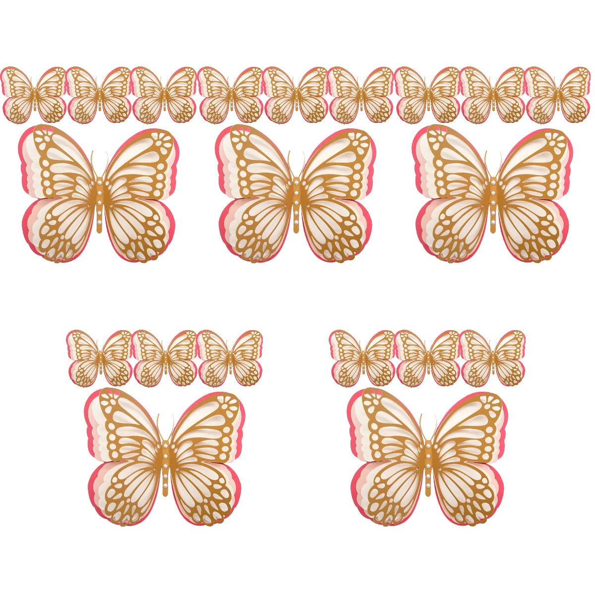 

20 Butterflies Stickers Wall Adhesive 3D Butterflies Decals Wedding Decorations
