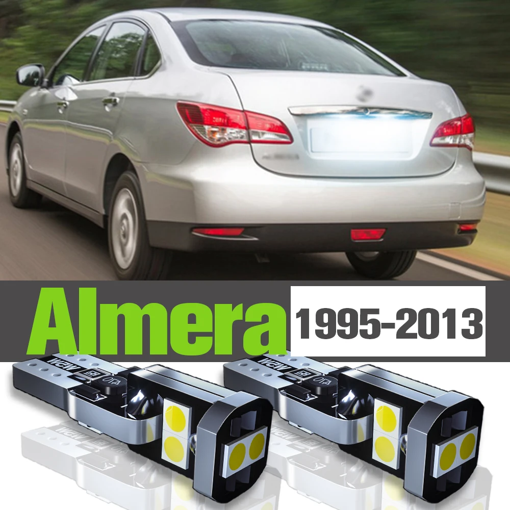 

2x LED License Plate Light Accessories Lamp For Nissan Almera N15 N16 B10 1995-2013 2004 2005 2006 2007 2008 2009 2010 2011 2012