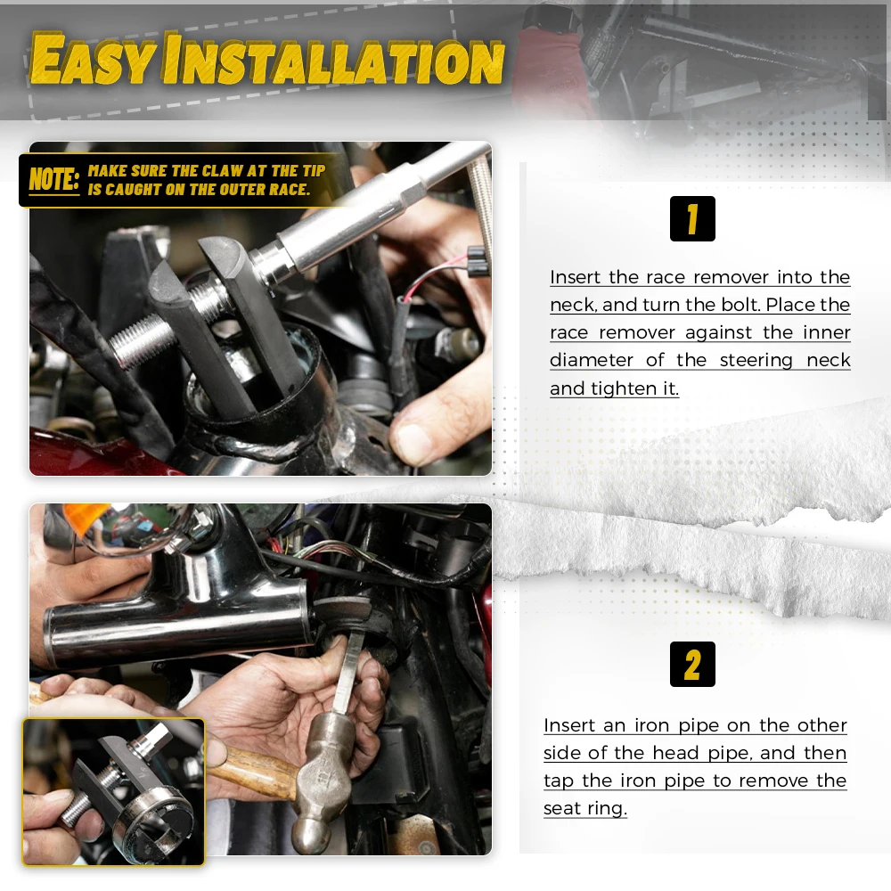Универсальный съемник подшипника рулевого стержня мотоцикла для 1-1/8 &quotдо 2-5/8&quot