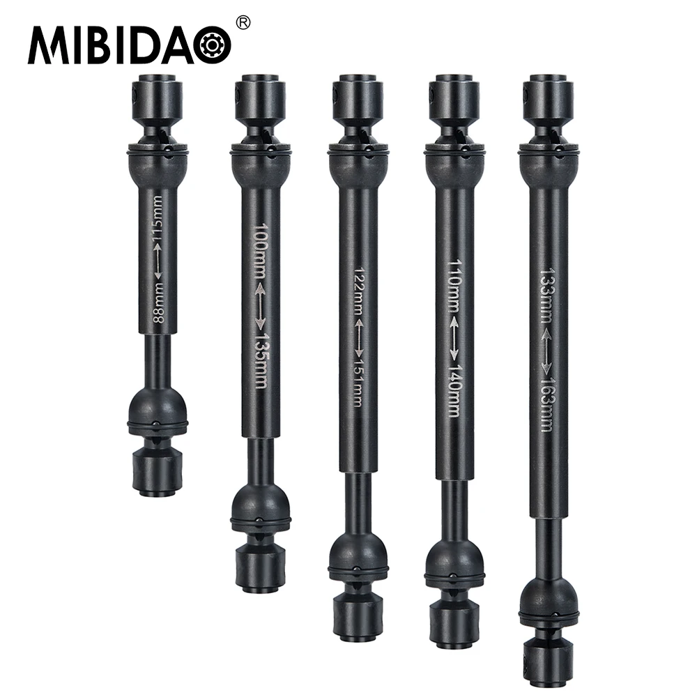 

MIBIDAO Universal Stainless Steel Drive Shaft for Axial SCX10 I II III TRX4 TRX6 VS4 1/10 RC Rock Crawler Car Model Part