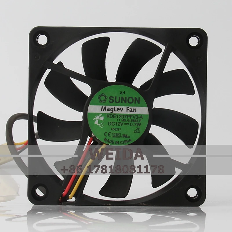 Вентилятор охлаждения KDE1207PFV3 для SUNON 24 в 48 в 12 В постоянного тока 0,7 Вт EC AC 70x70x10 мм 7010 7 см, бесшумный центробежный выхлоп с осевым потоком
