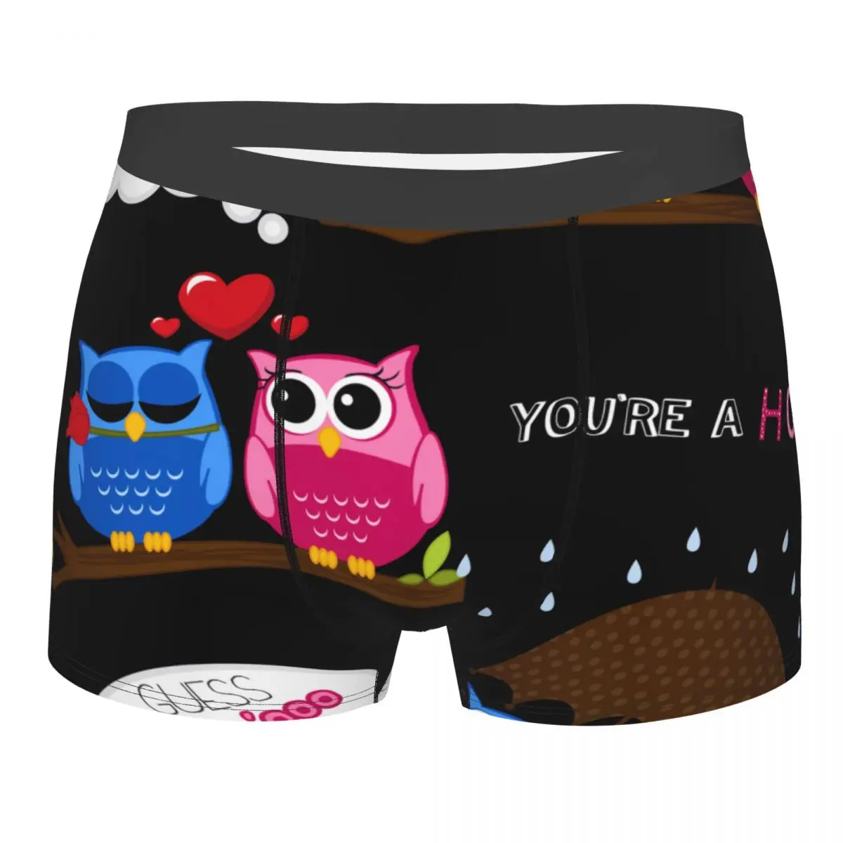 

Boxershorts Men Comforable Panties Set Cute Owl Love Underwear Man Boxer