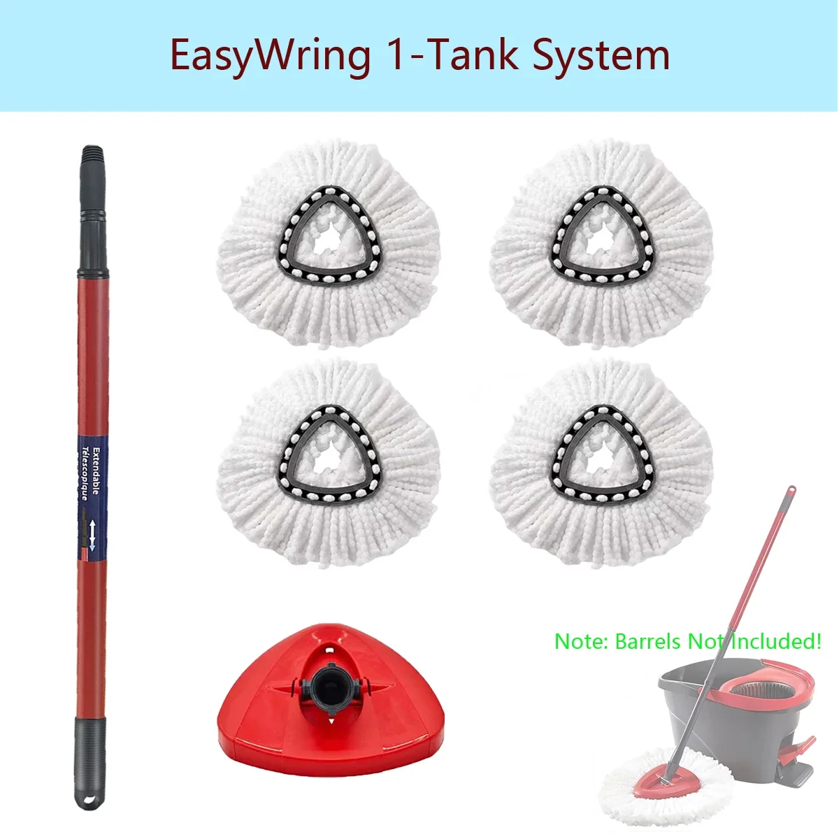 Поворотный аксессуар для швабры 1 основание/1 ручка/Швабра О-кедра легко