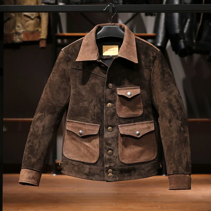

LZC1000 Read Description! Asian Size Super Top Quality Genuine Camel Leather Classic Durable Stylish Jacket