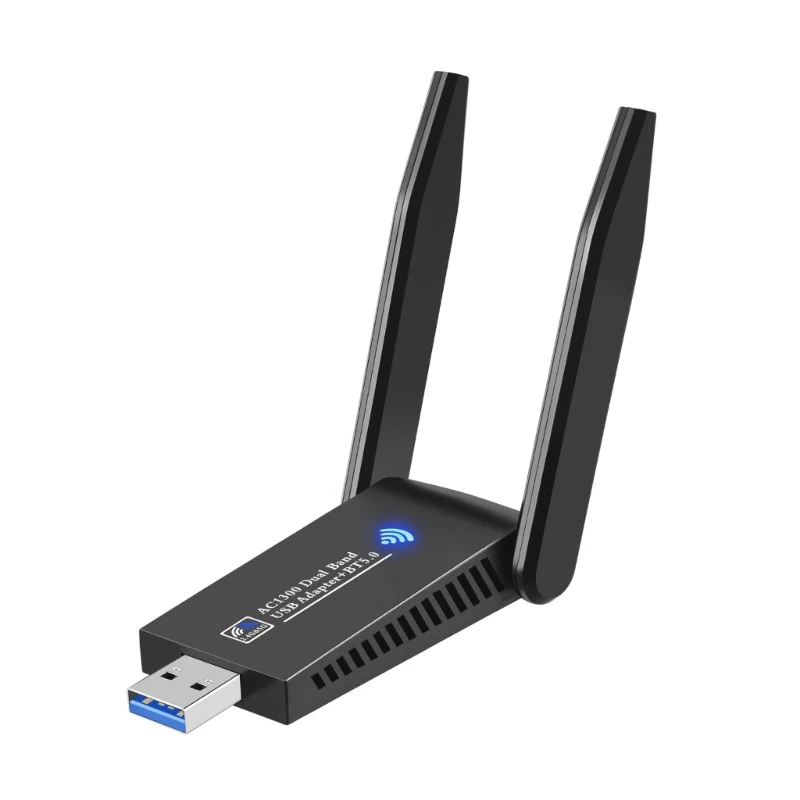 

USB 1300 Wi-Fi адаптер 2,4 Мбит/с BT5.0 беспроводная сетевая карта с антеннами двухдиапазонный G/фотоприемник Wlan для ПК ноутбука