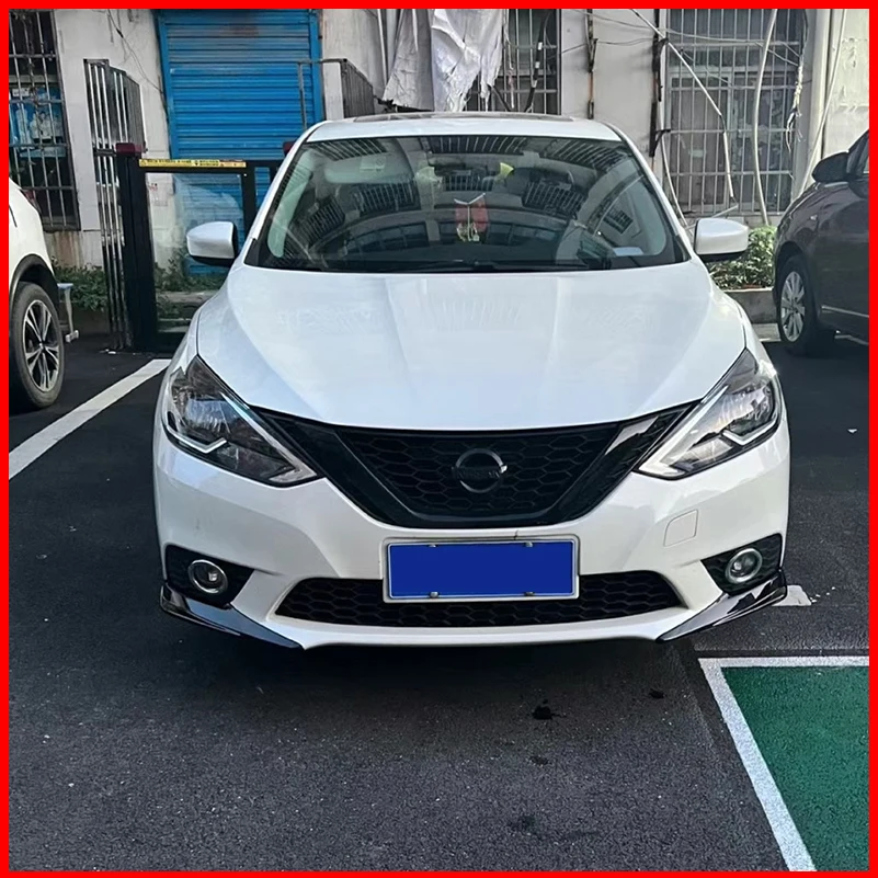 Фото Для Nissan Sentra 2016-2019: Комплект защитных уголков переднего бампера (обе стороны), диффузор, накладка-сплиттер, аксессуары для стайлинга автомобиля №2