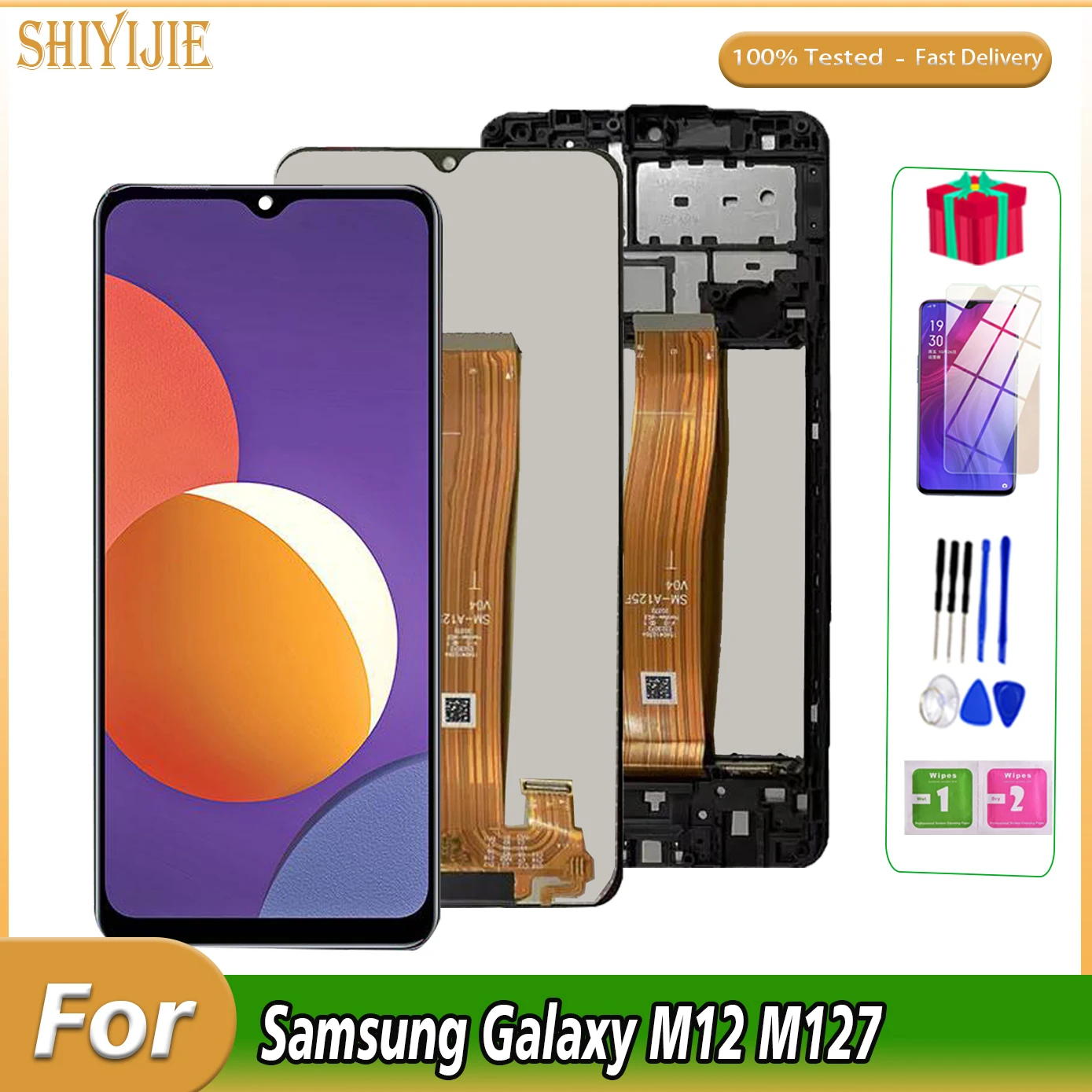 

ЖК-дисплей 6,5 "для Samsung Galaxy M12 M127 M127F M127M, ЖК-дисплей с сенсорным экраном для Samsung M127, ЖК-дисплей с дигитайзером