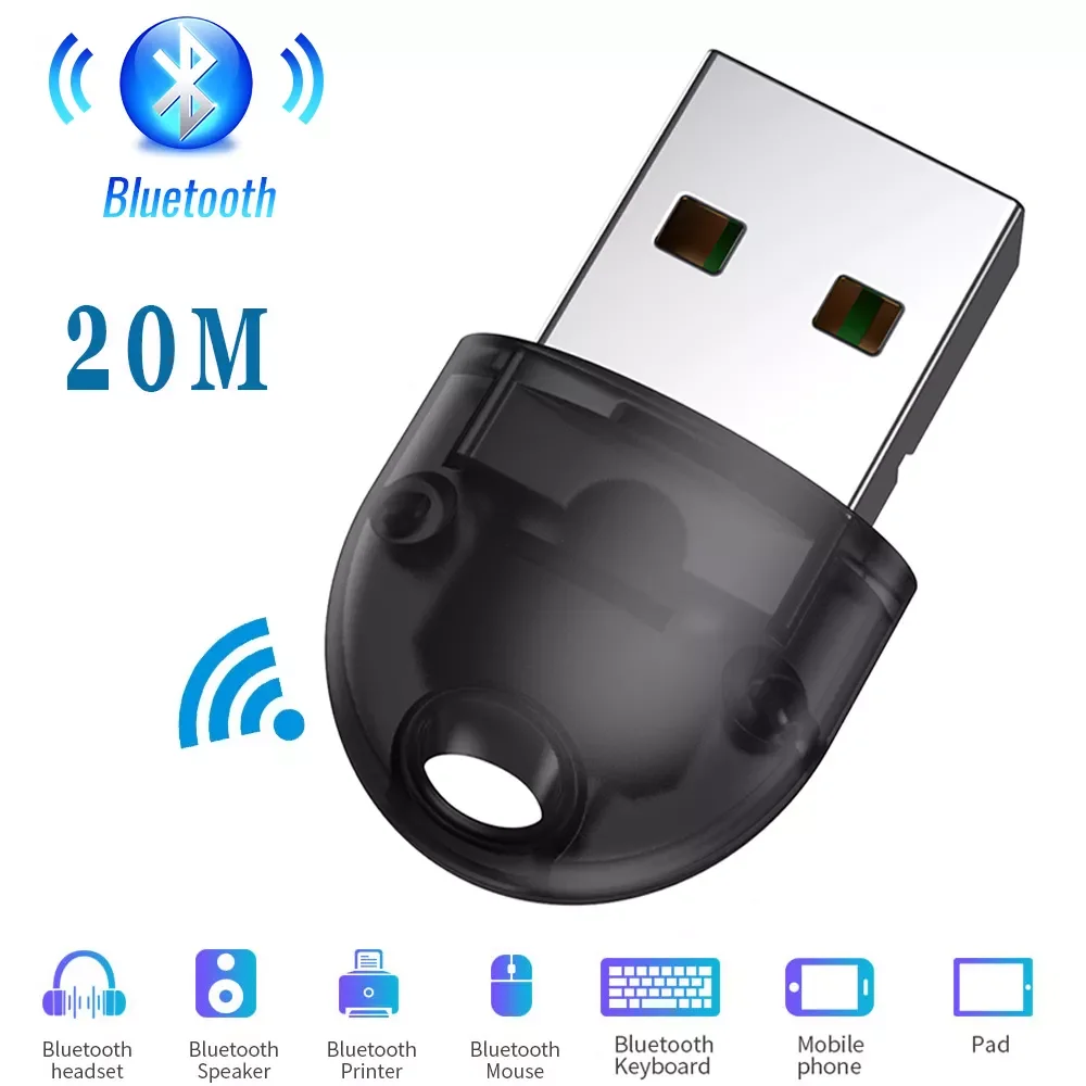 

NEW2023 Bluetooth Audio Transmitter USB Dongle Bluetooth 5.0 20m Wireless Adapter Mouse Headphone USB Receiver Laptop Transmitt