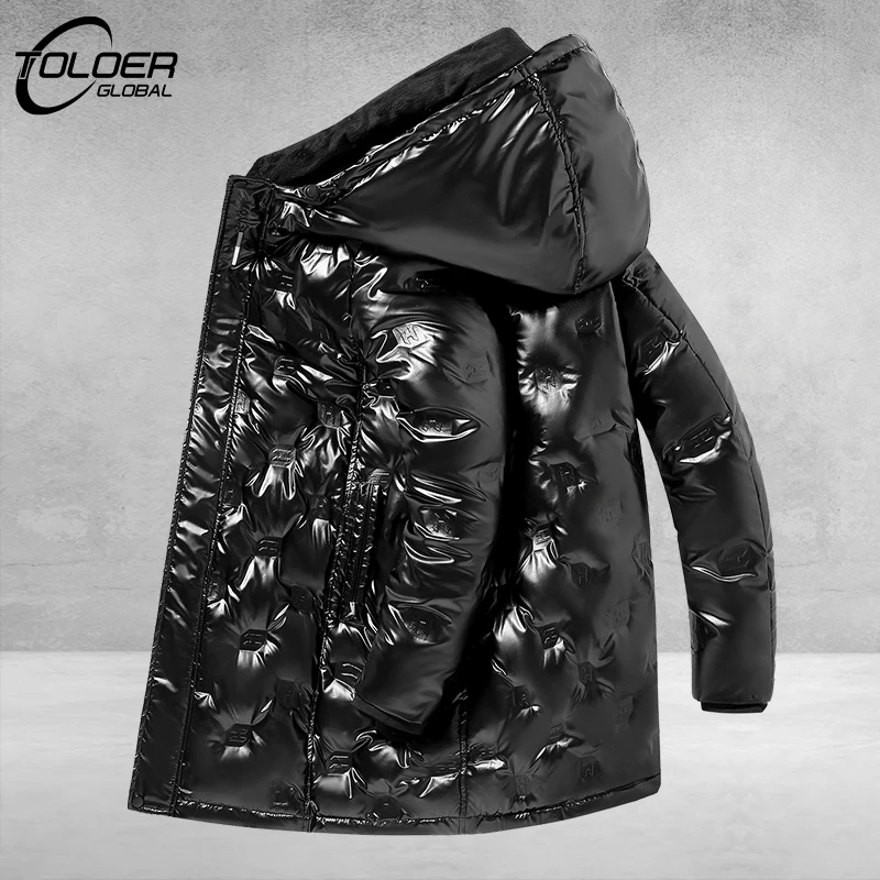 

Зимняя мужская длинная яркая пуховая куртка, ветрозащитные толстые парки с капюшоном, корейские парные утепленные теплые куртки, теплое флисовое зимнее пальто