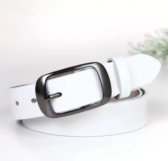 

Новинка 2023, Модный женский кожаный ремень с пряжкой, ремень для женщин и мужчин, тонкий черный кожаный ремень с пряжкой