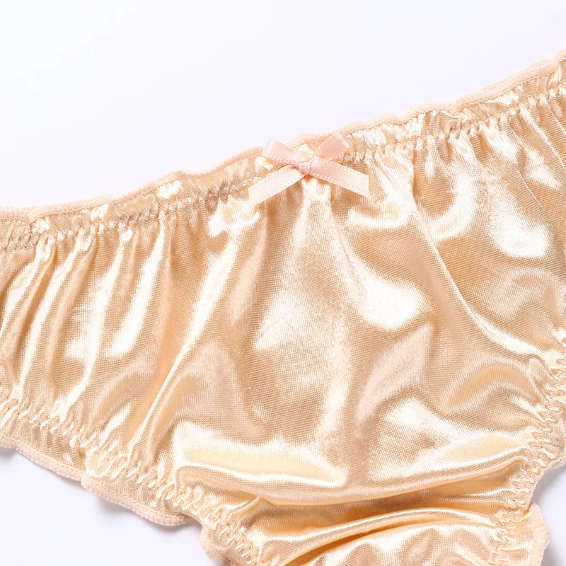 Трусики-танга женские атласные с низкой посадкой 3 шт./упаковка |