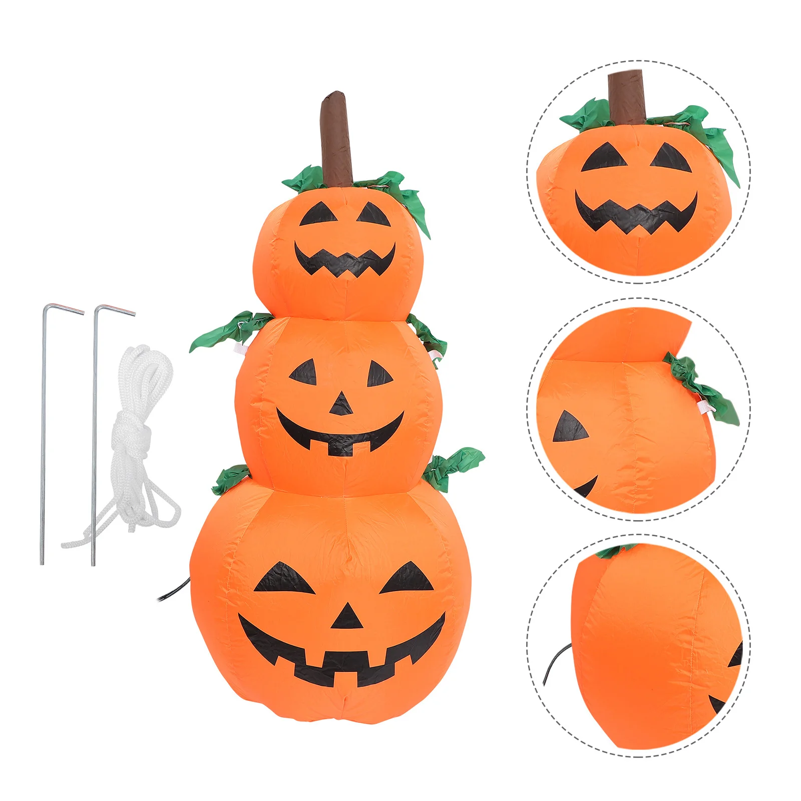 

Надувные украшения в виде тыквы на Хэллоуин, фонарь, моделирующий декор, надувной фен, легкое праздничное освещение, набор светильников для ...