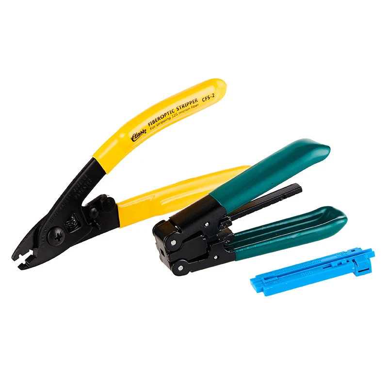 Fiber Optic Tools Kits 9 in 1 FTTH Fiber Optic Tool Bag +Fiber Stripper+ fc-6s Fiber Cleaver+ Miller+30KM VFL