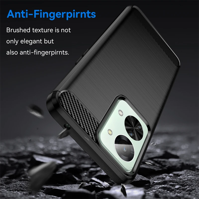 For Ooneplus Nord 2T Case Silicone Carbon Fiber Soft Rubber TPU Matte Cover For Ooneplus Nord 2T Cover For Ooneplus Nord 2T Case