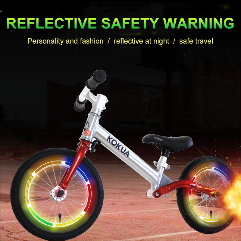 

Reflective Tire Sticker Safety Sticker Color Kids Balance Bike Reflective Sticker Wheel Decal Bike Accessories