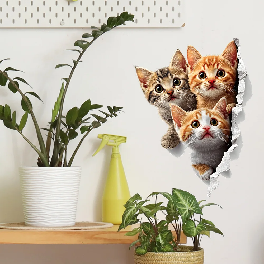 

Наклейка на стену HonC с тремя кошками