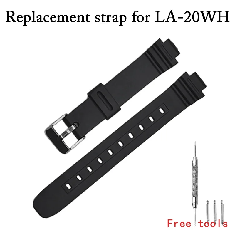 Сменный выпуклый черный ремешок для часов la20wh 10 мм