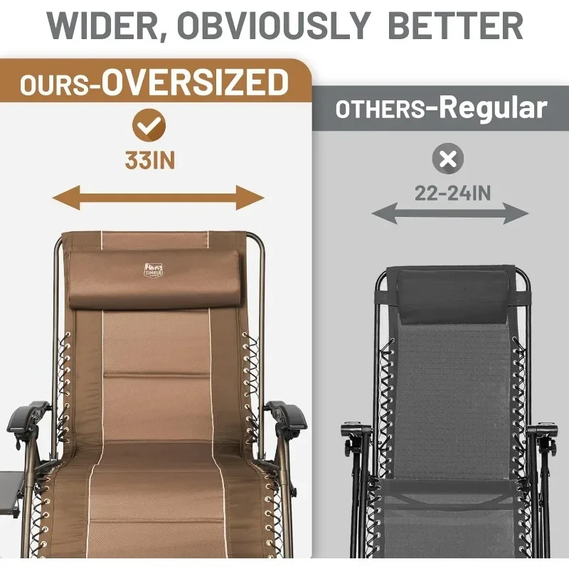 ting grawitacyjny rozkładany stolik boczny z pełnym wyściełanym fotelem wypoczynkowym do trawnika na patio kempingu