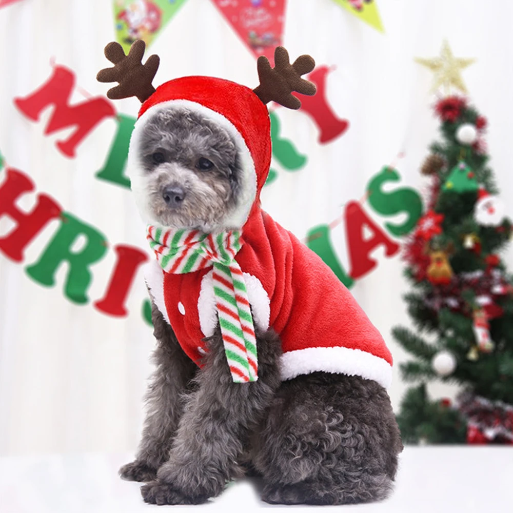

Christmas Pet Clothes Cute Santa Claus Christmas Tree Dog Coat Costume Autumn Winter Pets Clothes for Small Dogs Pet Supplies