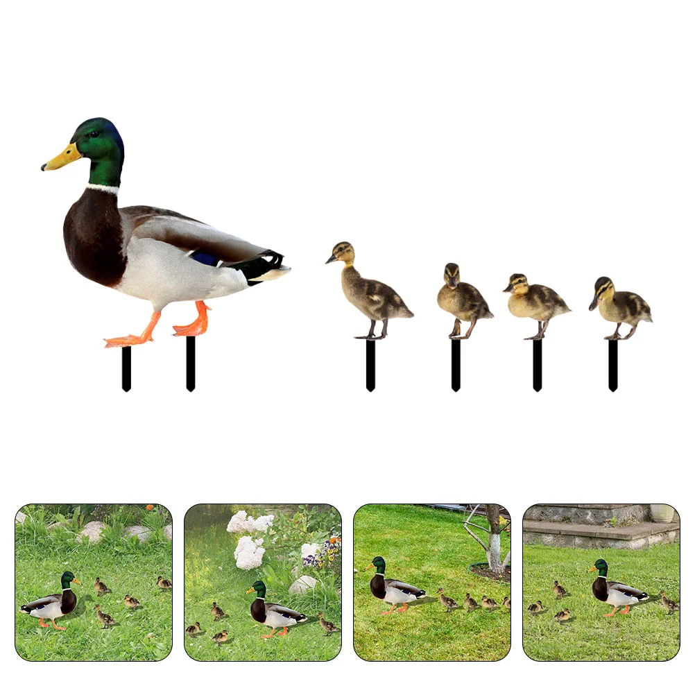 

Duck Stake Yard Sign Garden Animal Lawn Patio Decoration Decor Chicken Easter Ornaments Signs Ground Backyard Pathway Insert