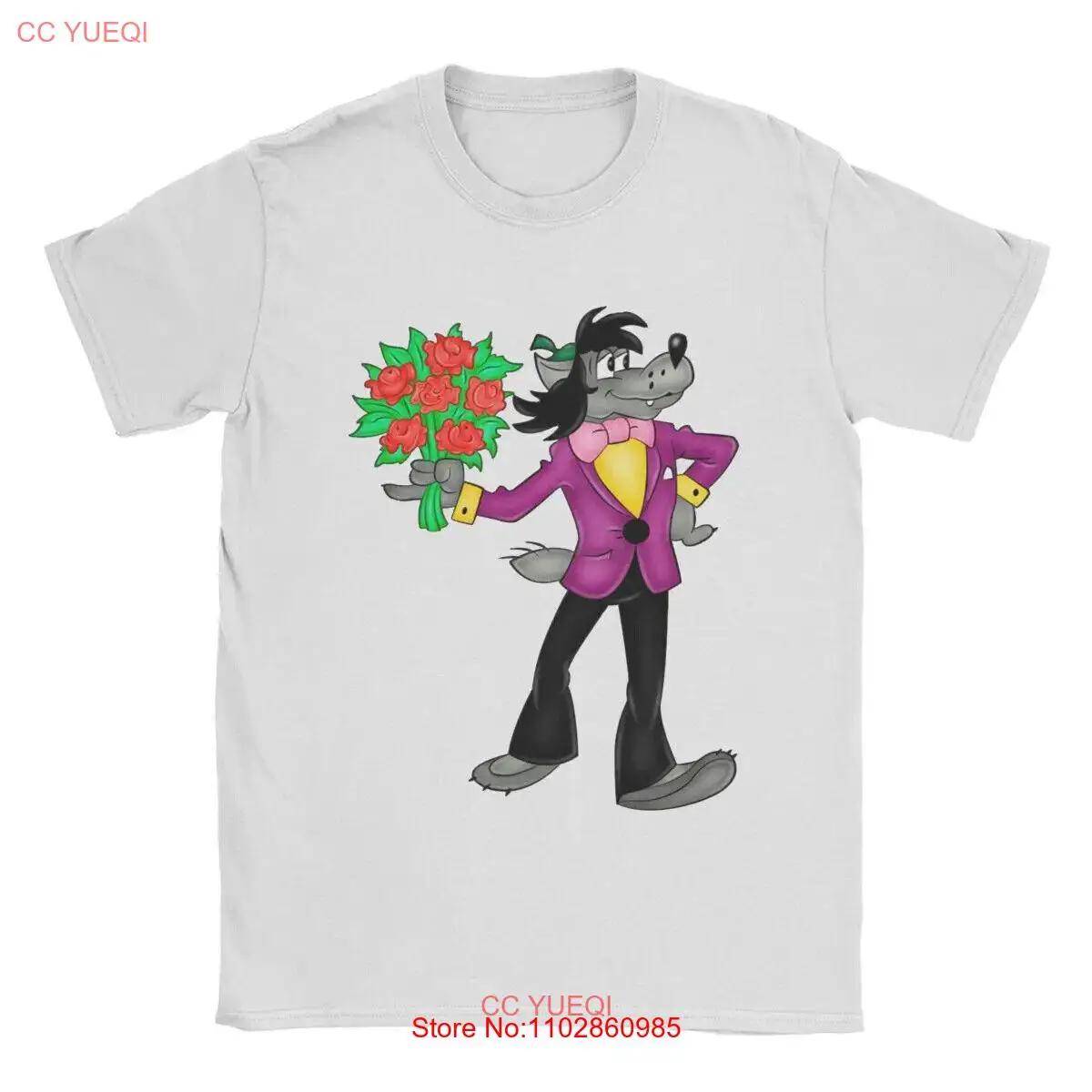 Забавные мужские футболки Nu Pogodi Wolf с коротким рукавом и круглым вырезом