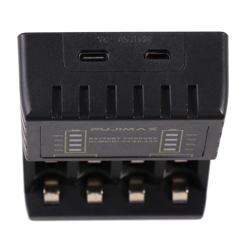 Зарядное устройство с 4 слотами для аккумуляторов AAA/AA защиты от короткого