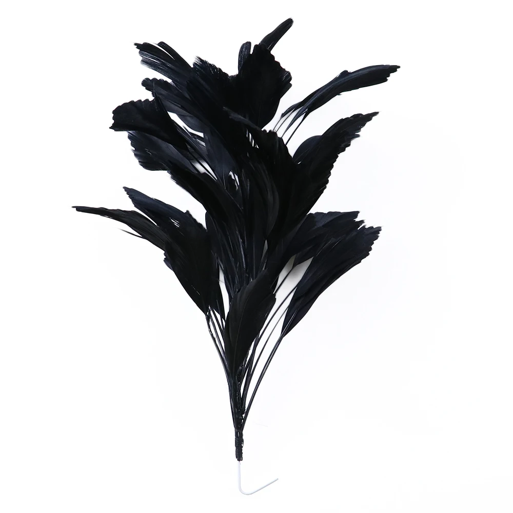 Оптовая продажа черные Страусиные петухи фазан гусь индейка перья для штук