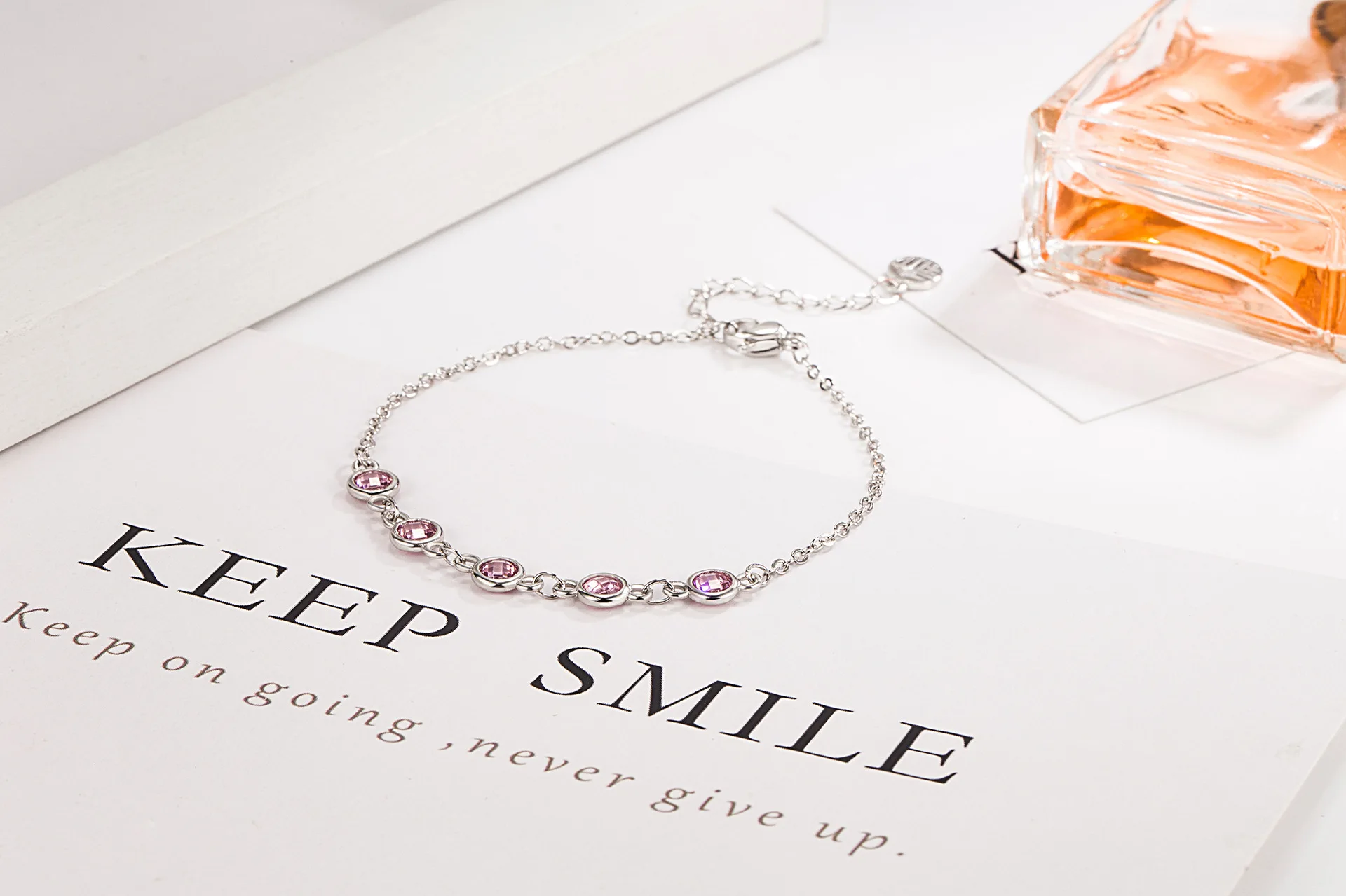 Браслет для тенниса D VVS с муассанитом 4 мм 925 карата