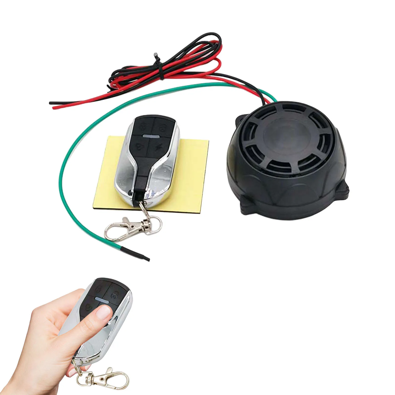 

Motorcycle Alarm System 115dB Bike Alarm Wireless Vibration Motion Sensor Remote Control Alarm Warner 115dB Horn For Motorcycle