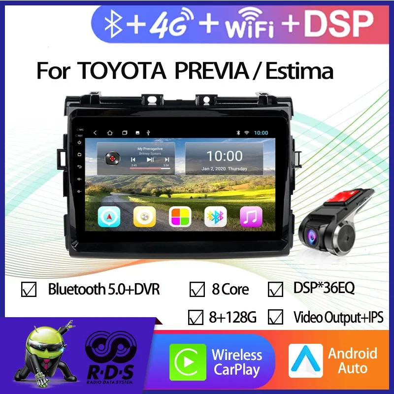 Автомобильная GPS-навигация Android для TOYOTA PREVIA/Estima/Tarago/Canarado 2006-автомобильное радио