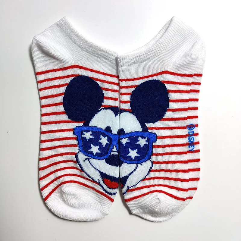 58 Style Disney Cartoon Short Socks Women Cotton Stitch Minnie Mickey Mouse Ankle Summer Girl's Women's Anime Socks