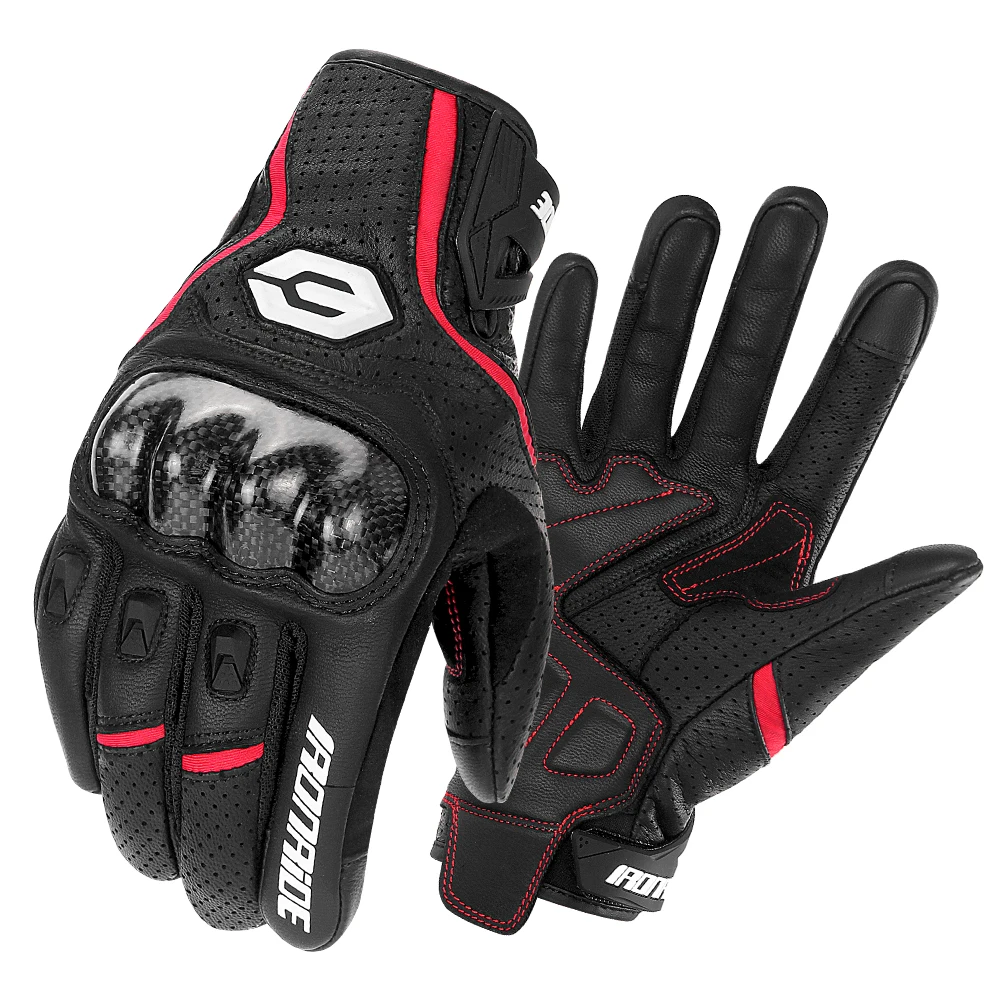 

Мужские Мотоциклетные Перчатки HeroBiker, Дышащие Кожаные Перчатки, Совместимые С Сенсорными Экранами, Удобные Для Весны И Осени