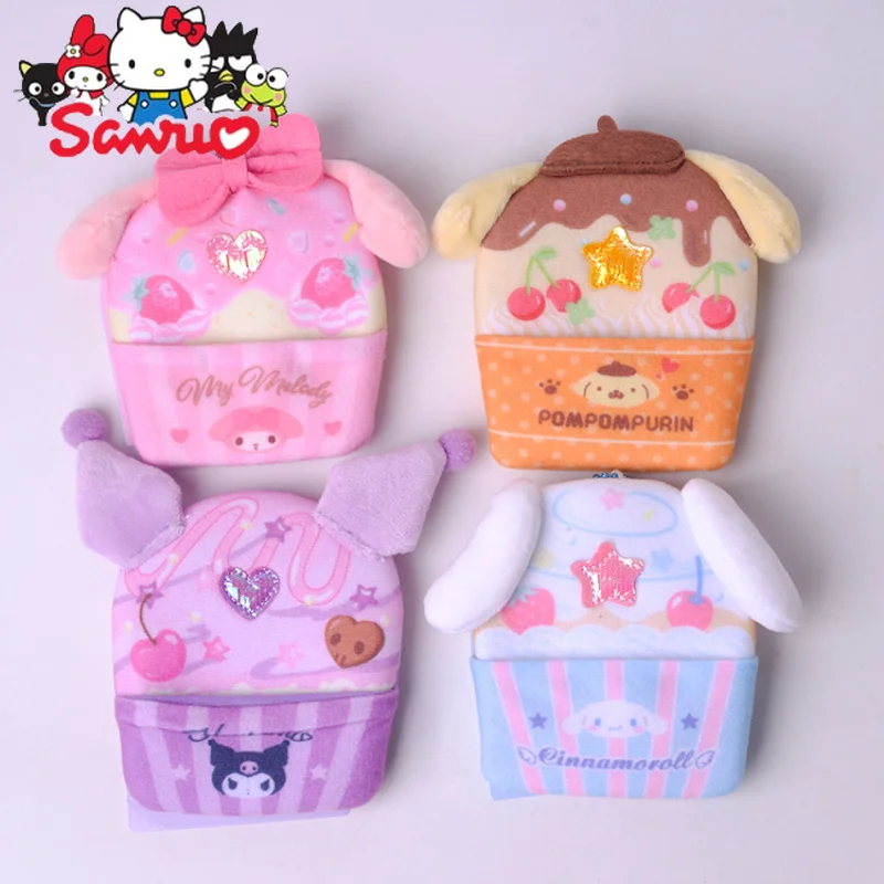 

Cute Japanese Sanrio Melody Kuromi Cinnamoroll Pochacco Mini Coin Purse Pendant Bag Cartoon Plushie Doll Decortoy Gifts 13cm