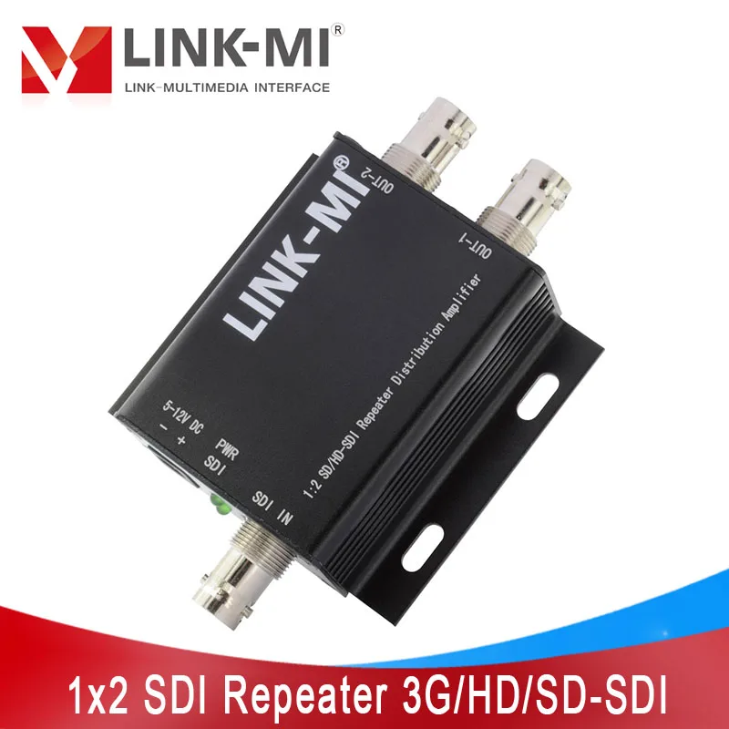 Фото LINK-MI 1x2 SDI Разветвитель SD/HD-SDI/3G-SDI Повторитель сигнала Распределительный усилитель 300 м 400 м 1 в 2 выхода sdi преобразователь 1080p SDI №1