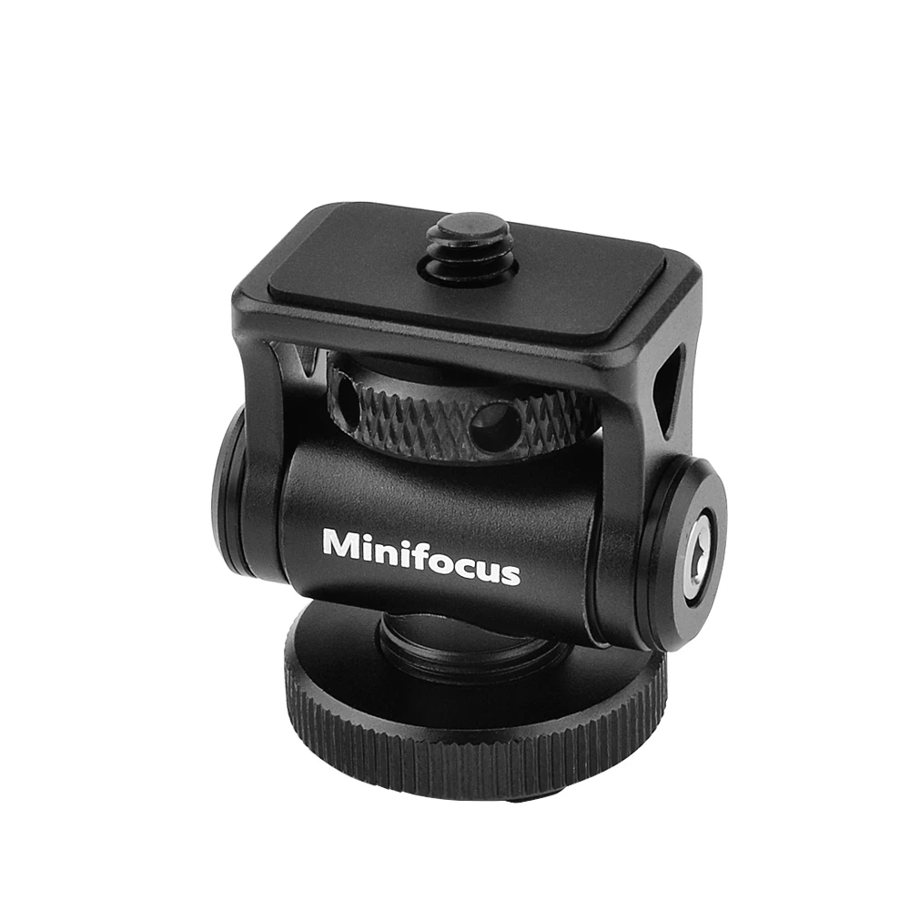 

Tilting Monitor Holder 180° Tilt Adjustable Mount w Cold Shoe for DSLR Camera Hot Shoe Field Monitor Video LED Light Microphone