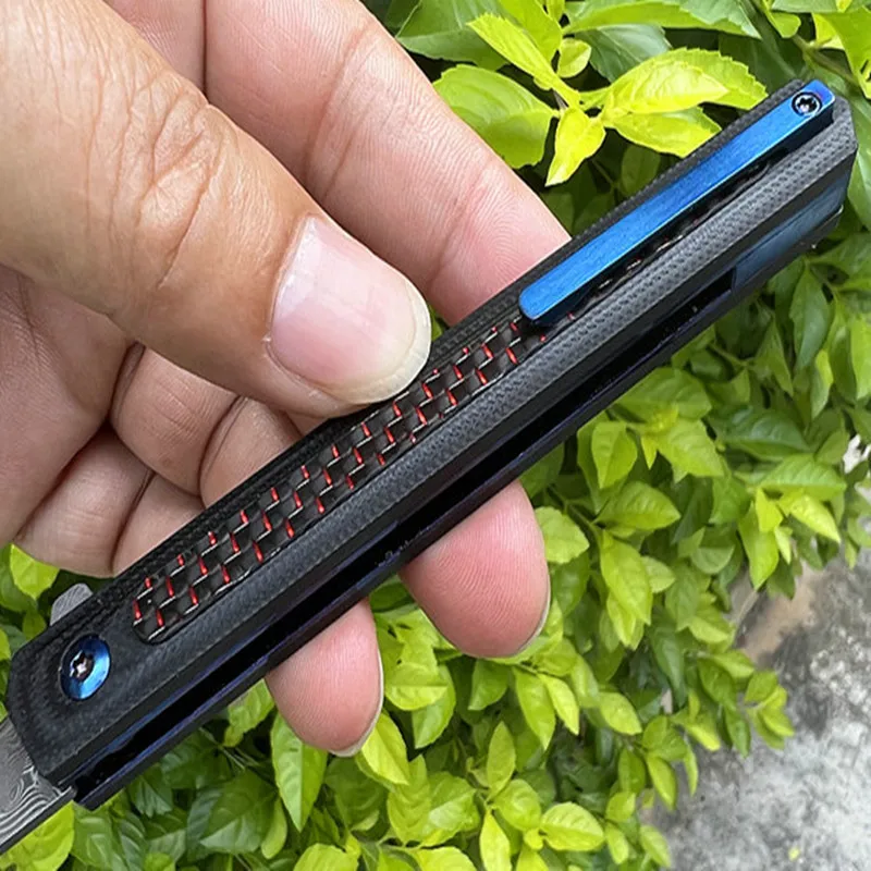 Дамасский складной нож KESIWO K6639 VG10 карманный тактический клинок из углеродного