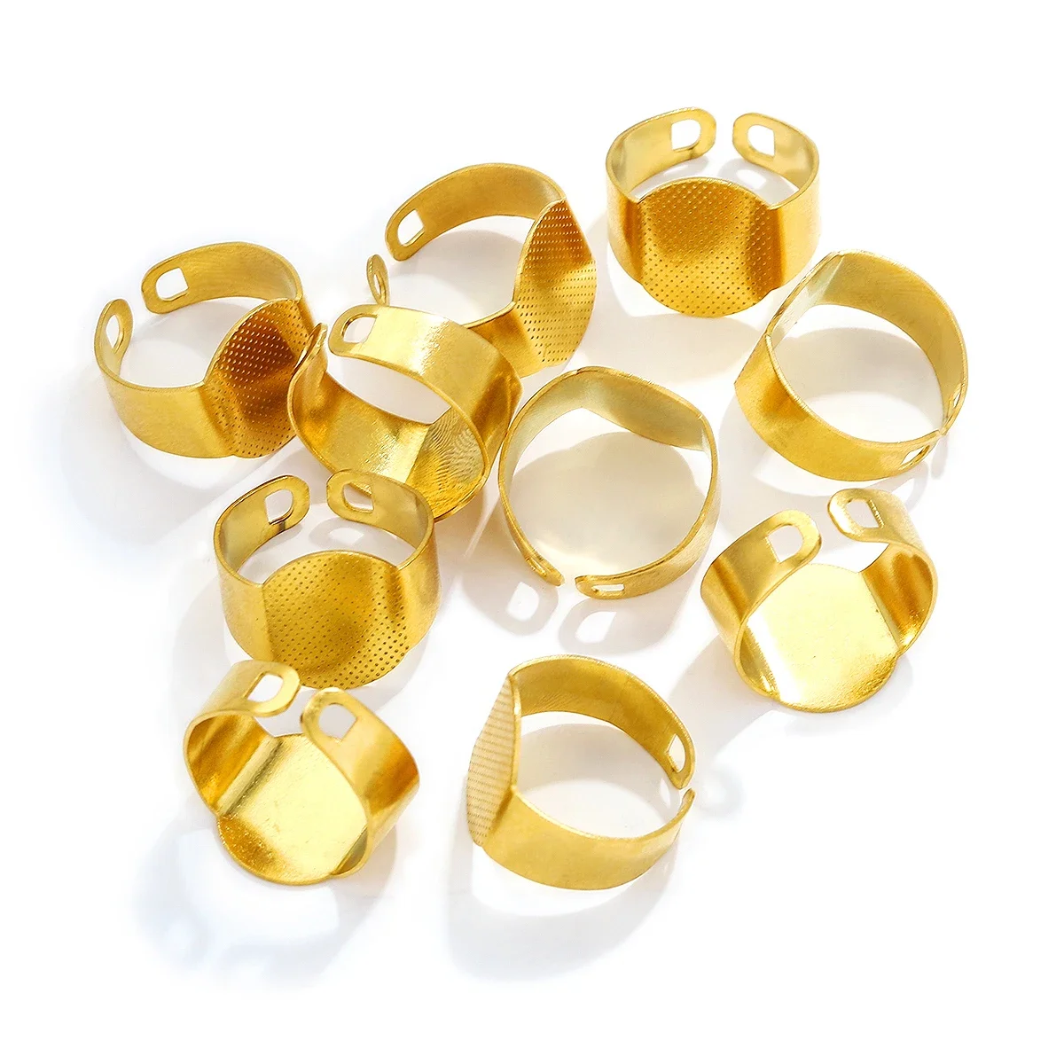 Основа для кольца из нержавеющей стали, 10 шт., регулируемые плоские ...