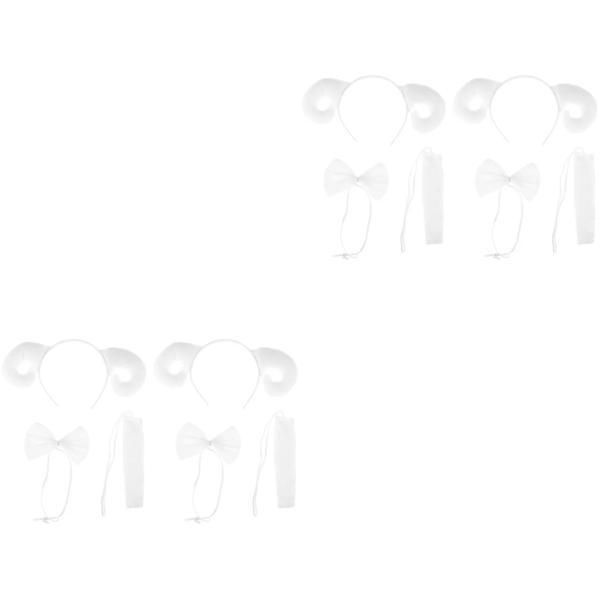 

Animal Sheep Costume Headband Hairband Horn Tail Headdress Gift Birthday Kids Headpiece Woodland Hoop Hair Fancy Lamb Bow