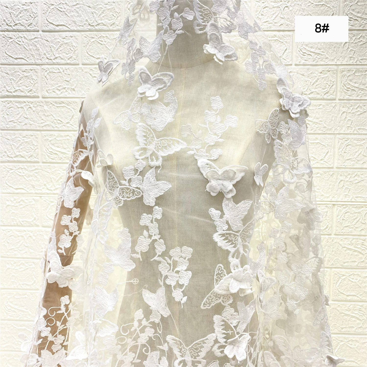 Цветные 3D бабочки сетчатая ткань Цветочная вышивка кружева для платья юбки топы