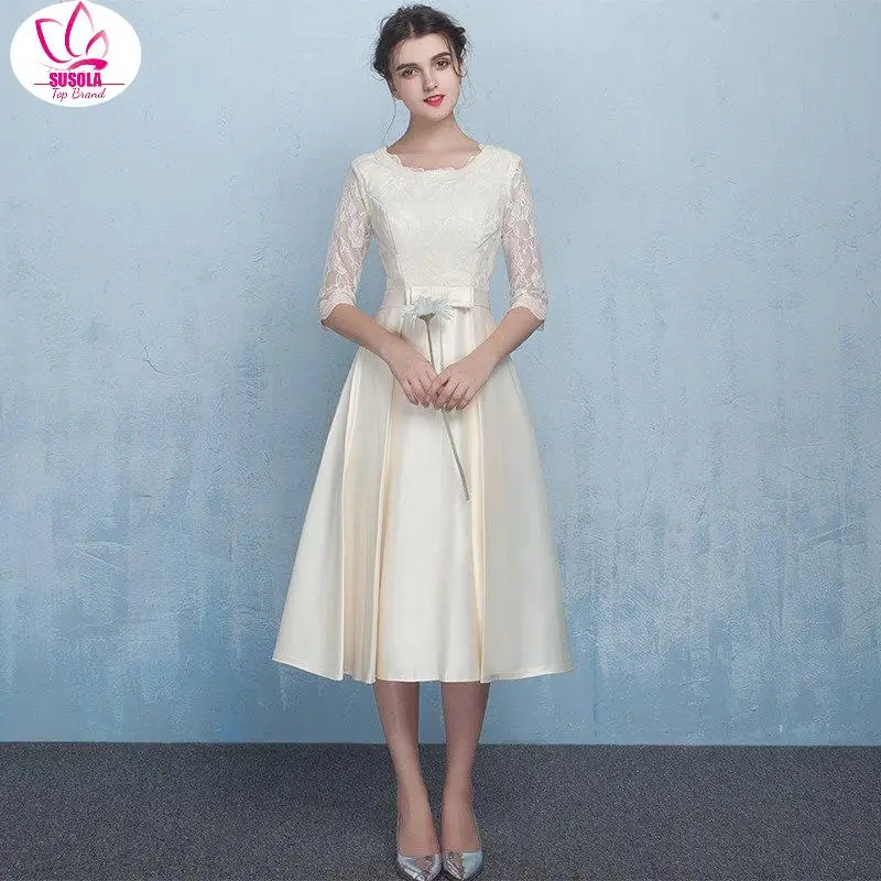 

Элегантные платья с рукавом до локтя, женское платье с аппликацией, Короткое бальное платье для выпускного вечера, официальное платье