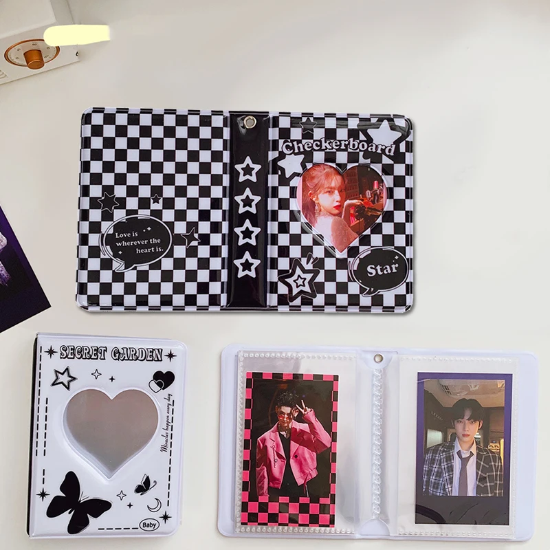 

New Star Chasing Album Collection Book Photocard Holder Cartoon Photo Storage Simple INS Heart Hollow 3 Inch Photo Albums