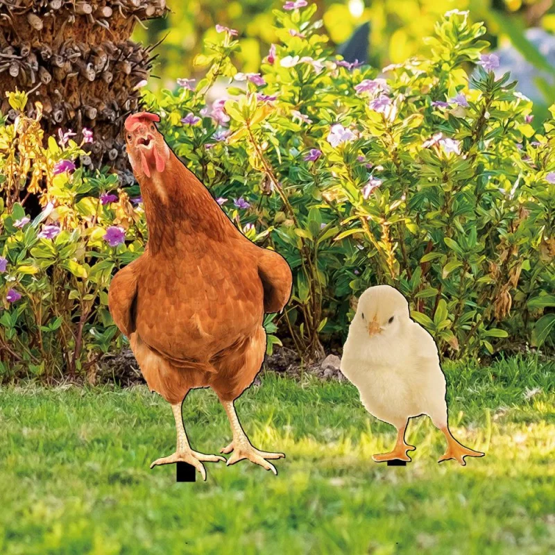 

Tyu219 Cross-Border Hen Chicken Courtyard Floor Outlet Yard Art Garden Outdoor Garden Decoration Acrylic Plug-in
