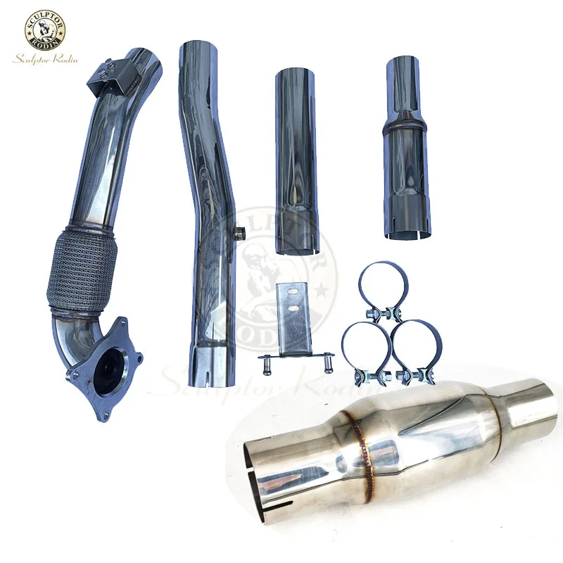 Выхлопная труба Turbo Catless Downpipe для 2.0T 3.0'' /AU A3 FSI /SEAT LEON FR CUPRA GOLF GT I 2.0 MK5 MK6+200 ячеек